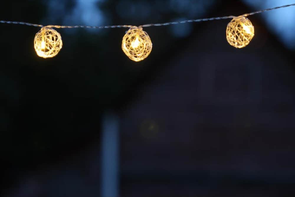 a camping string light