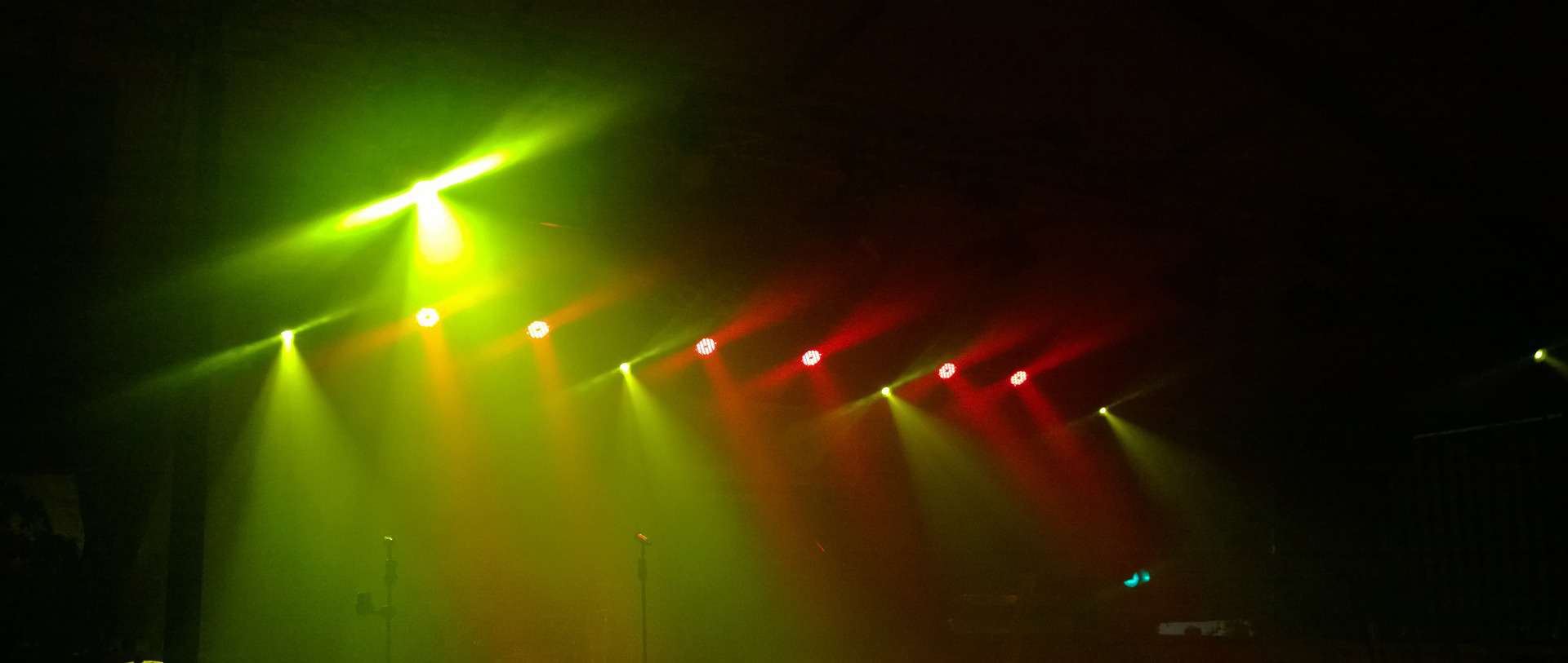 Fog machines being used in a stage