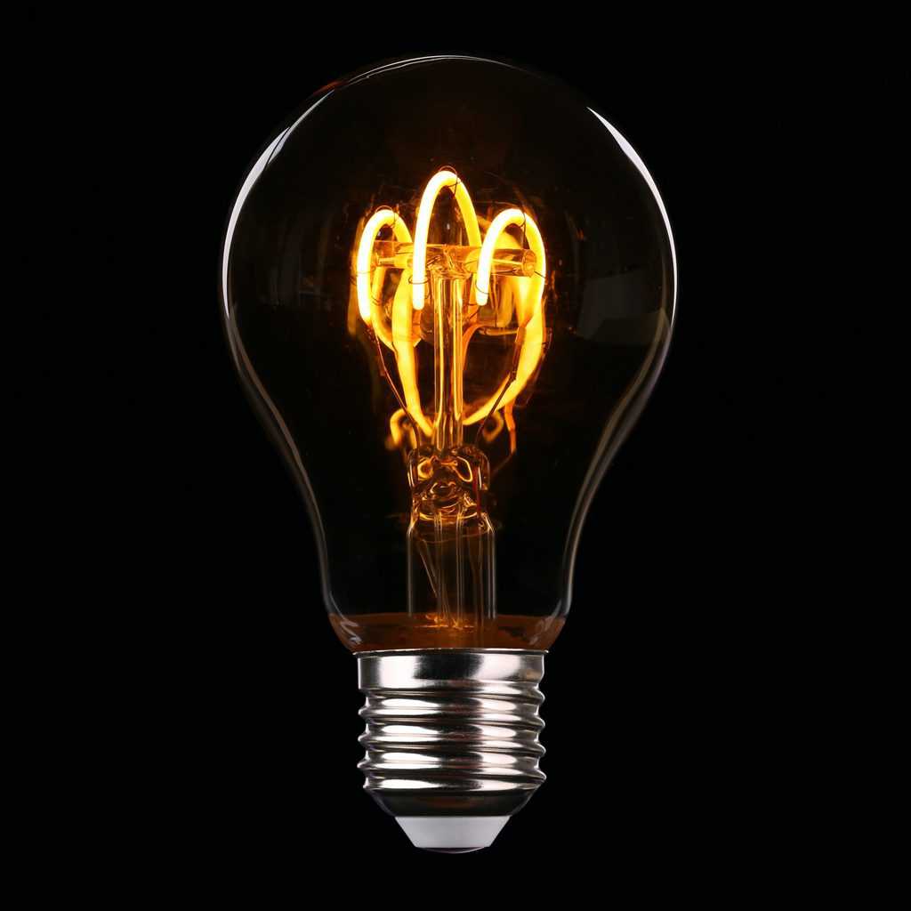 A standing LED Bulb with yellow light